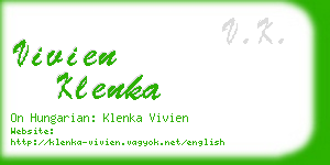 vivien klenka business card